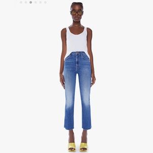 NWOT MOTHER Hustler Ankle Fray Jeans